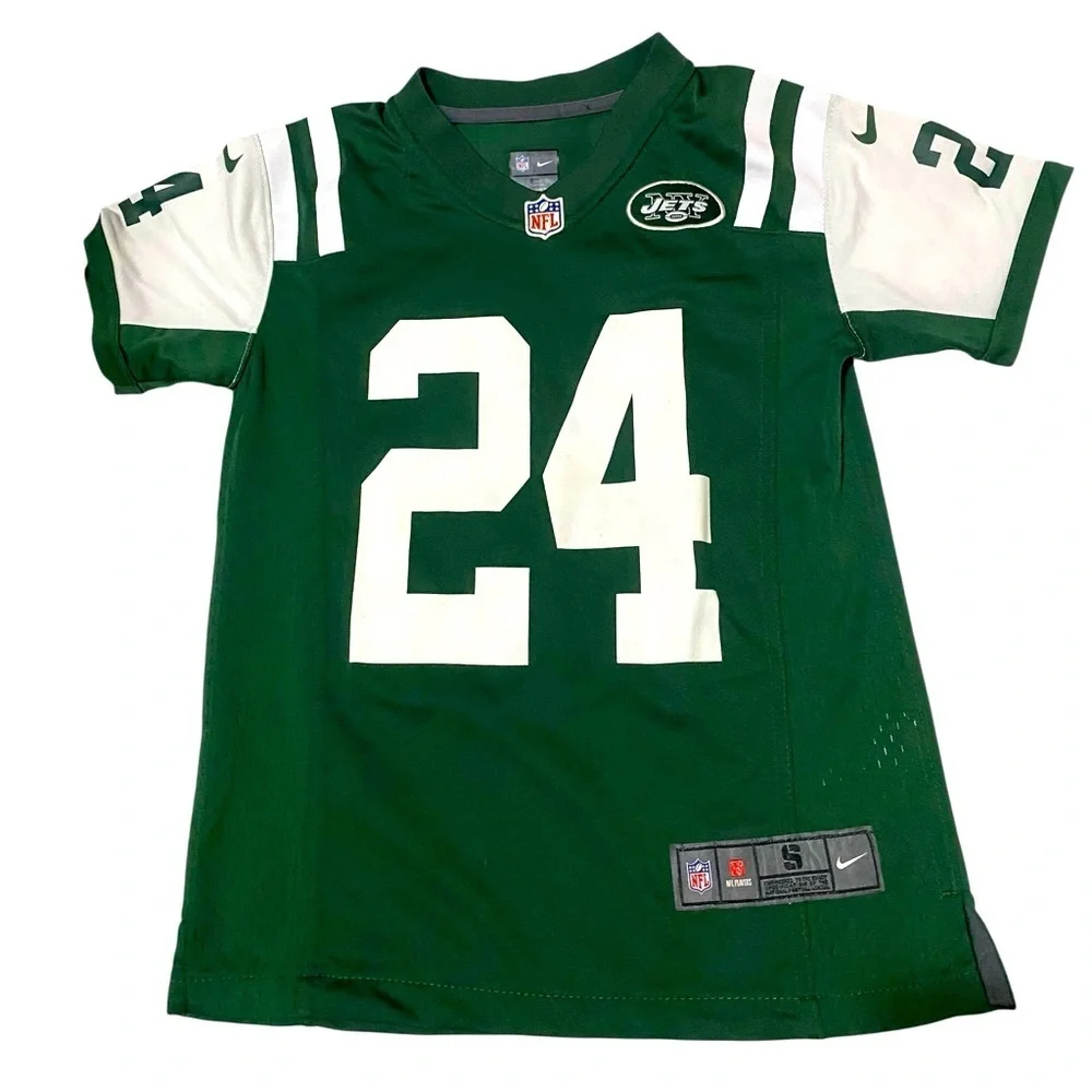 NFL Nike New York JETS Football Jersey RIVIS # 24  Boys 8 Small Size NWOT Sport